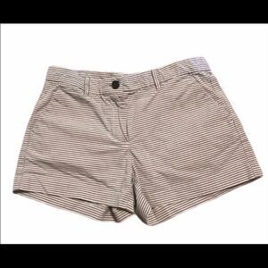 Khakis by Gap Size 0 Striped Shorts Grey & White